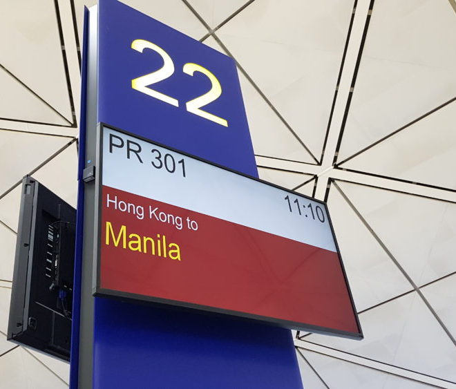 フィリピン航空で香港からマニラへ